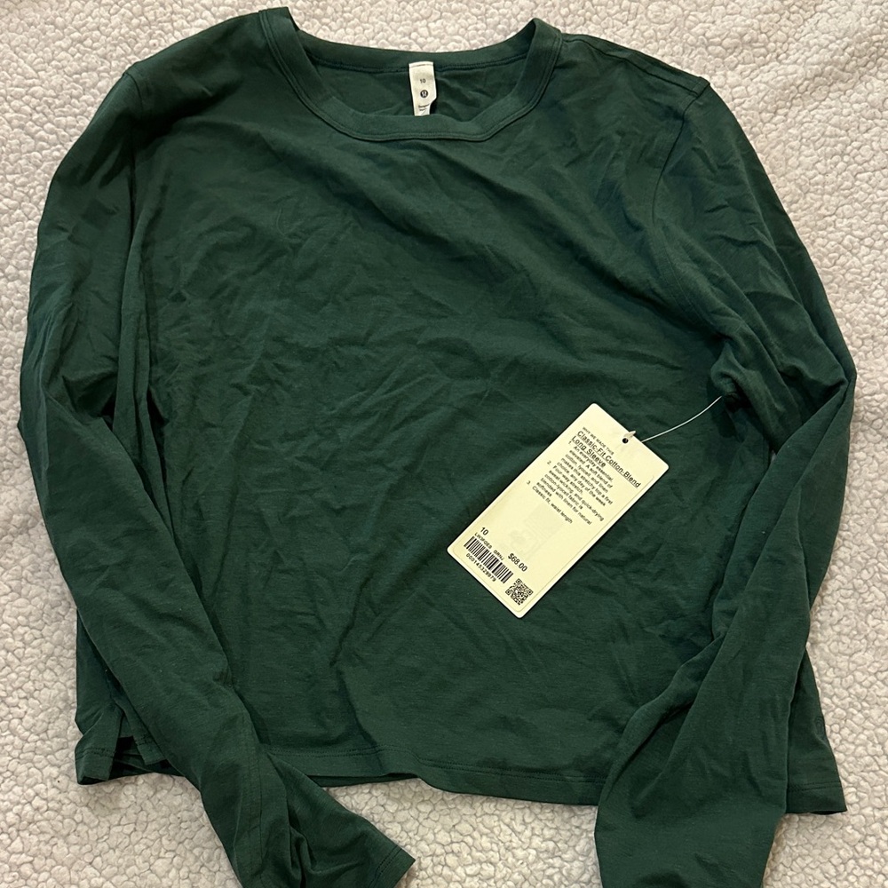 Lululemon NEW Classic Fit Cotton Blend Long Sleeve